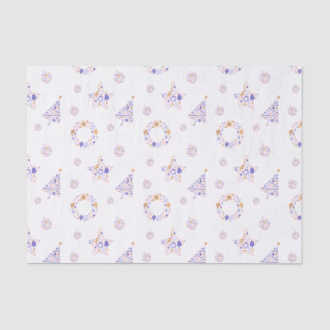 Papel de tecidos de Natal roxo (Frente )