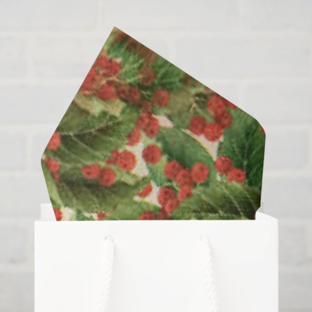 Papel de tecidos de padrão sagrado de Natal (Sacola de presentes)
