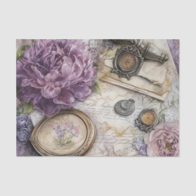 Papel de tecidos de peões de Lavanda inspirado na  (Frente )