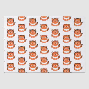 Papel de tecidos de tigre, estilo kawaii, bonito