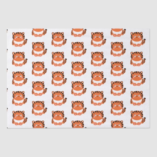 Papel de tecidos de tigre, estilo kawaii, bonito (Frente )