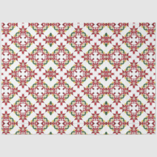 papel de tecidos do natal poinsettia