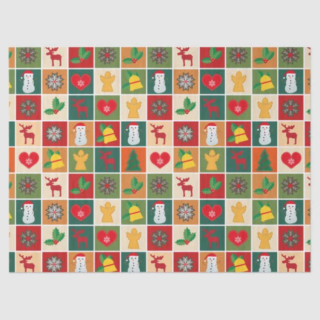 papel de tecidos do tempo do natal (Frente )