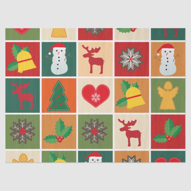 papel de tecidos do tempo do natal (Frente )