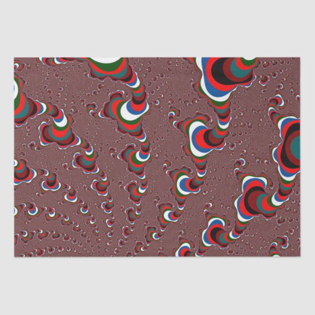 papel de tecidos fractais de natal (Frente )