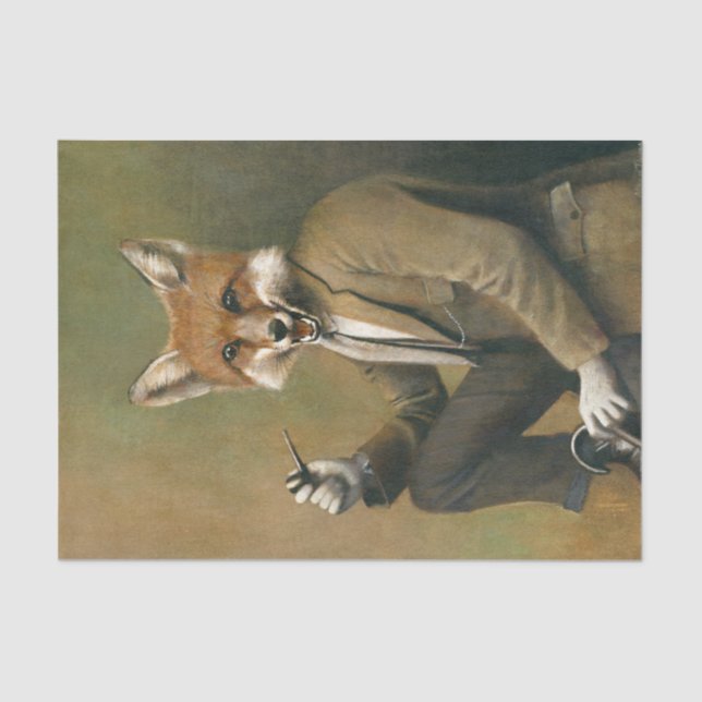 Papel de tecidos Gentleman Fox (Frente )