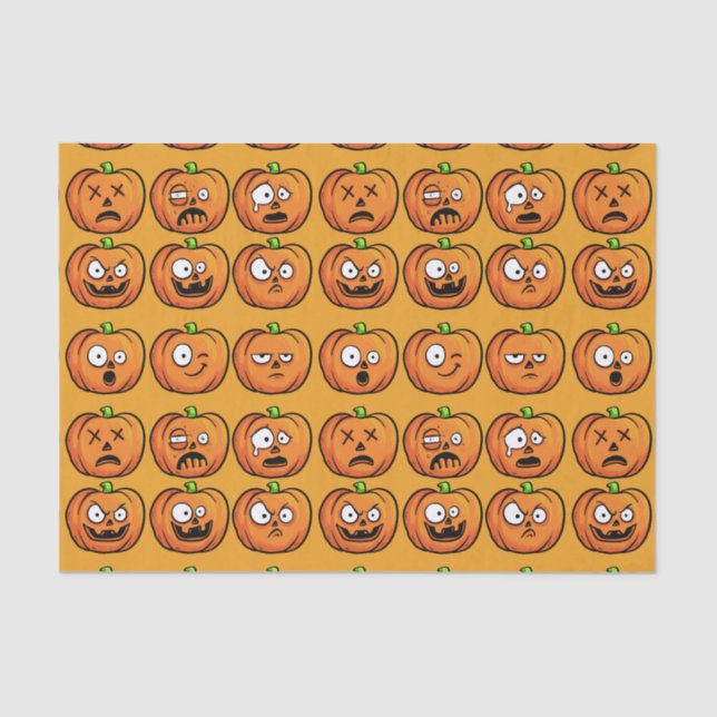 Papel de tecidos Halloween Pumpkins (Frente )