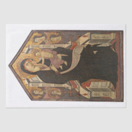 PAPEL DE TECIDOS: MADONNA E CRIANÇA COM QUATRO ÂNG