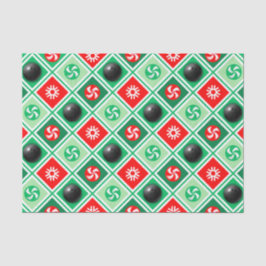 Papel de tecidos para presentes de Natal nas bolic