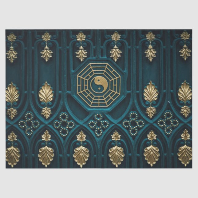 papel de tecidos yin yang (Frente )