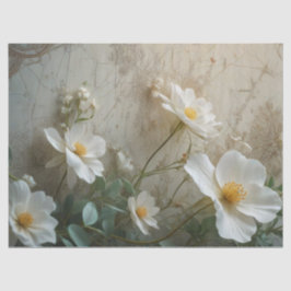 Papel de vindima e flores de mola