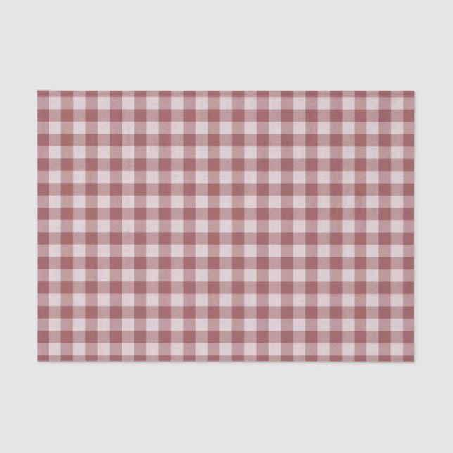 Papel de Xadrez Cinnamon Red Gingham (Frente )