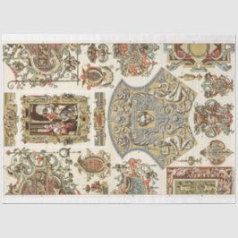 Papel decorativo ao estilo barroco rococês de diss