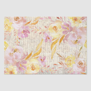 papel decorativo floral de aquarela
