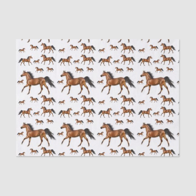 Papel decorativo para tecidos cavalos (Frente )