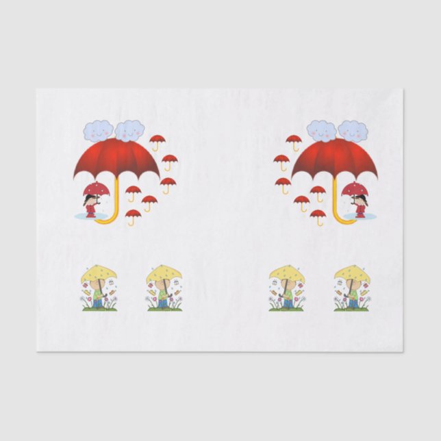 Papel decorativo para tecidos Chuva (Frente )