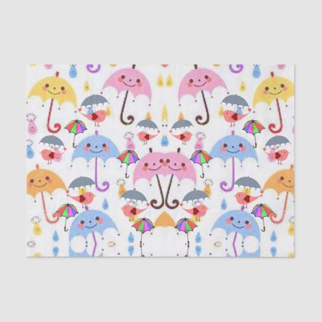 Papel decorativo para tecidos Chuva (Frente )