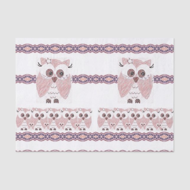 Papel decorativo para tecidos Coruja (Frente )