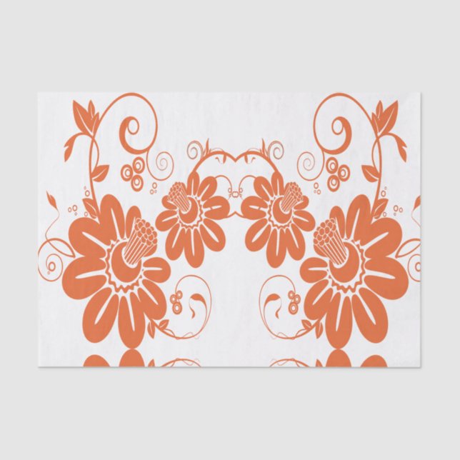 Papel decorativo para tecidos florais (Frente )