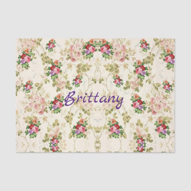 Papel decorativo para tecidos florais (Frente )