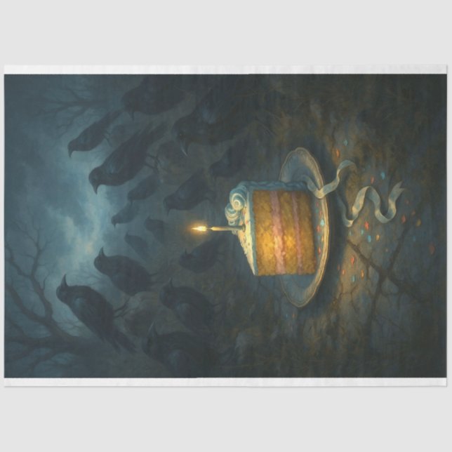 Papel Decoupage de Crows & Cake - Gótico (Frente )