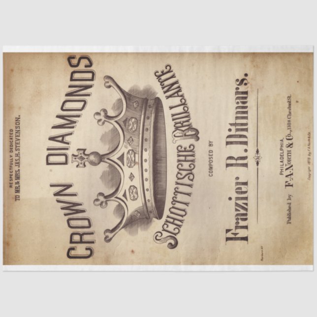 Papel Decoupage de Diamantes Cortados (Frente )