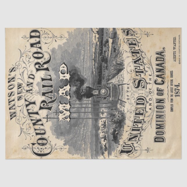 Papel Decoupage do Comboio Steampunk (Frente )