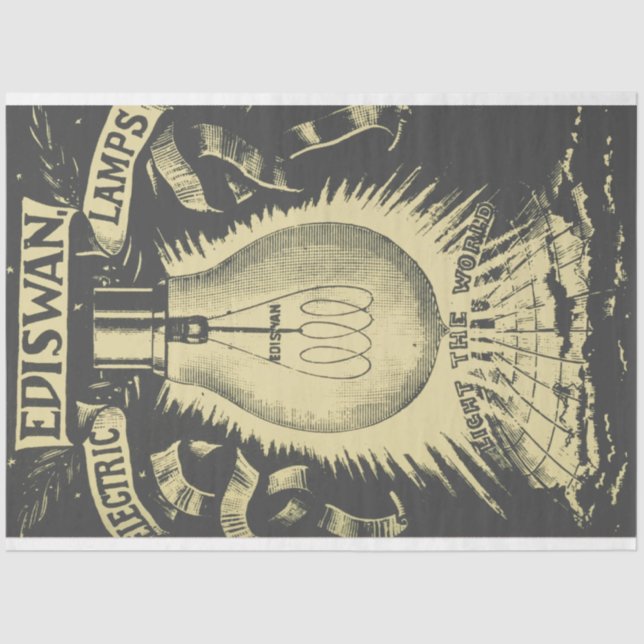 Papel Decoupage do Edison Industrial (Frente )