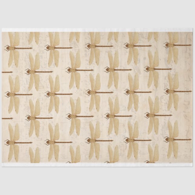 Papel Decoupage do Mobiliário de Dragonfly (Frente )