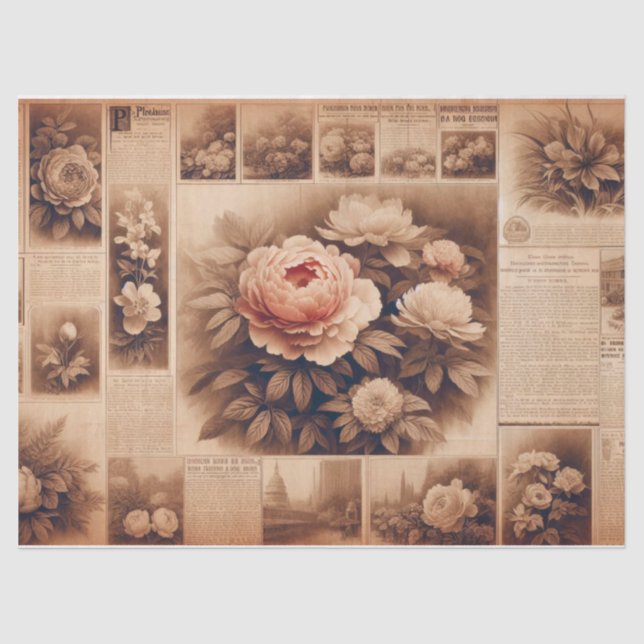 Papel Decoupage Estilado De Farmhouse Vintage (Frente )