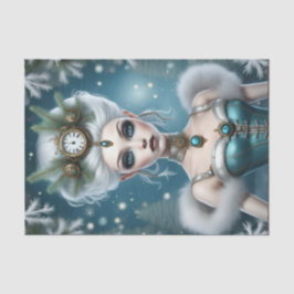 Papel Decoupage Yule da Deusa de Inverno Steampunk