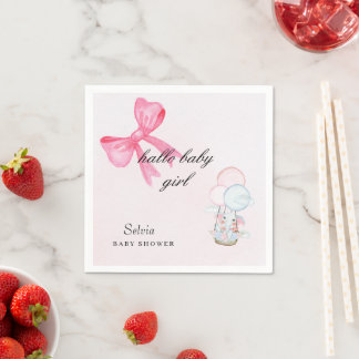 Papel Design de guardanapo para chá de bebê rosa