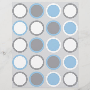 Papel do álbum de recortes do bebê do cinza azul