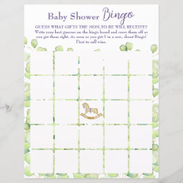 Papel do jogo "Bingo" para o chá de fraldas.