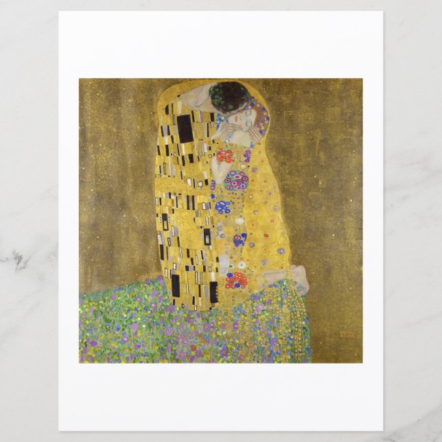PAPEL DO SCRAPBOOK : GUSTAV KLIMT: O BEIJO (Frente)