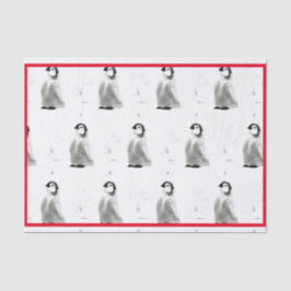 PAPEL DO TECIDO PENGUÍNEO DE COR DA ÁGUA