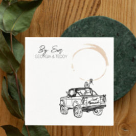 Papel Doodle Getaway Car - guardanapo de casamento