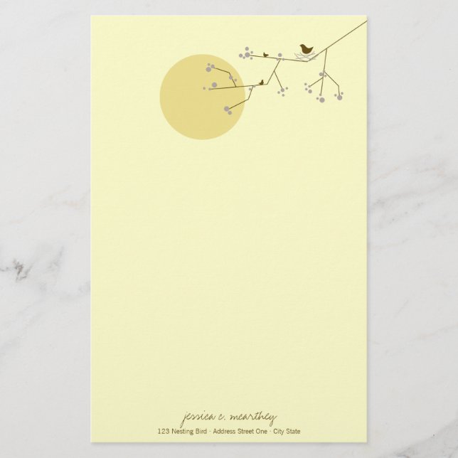 Papel dos artigos de papelaria do chá de fraldas (Frente)