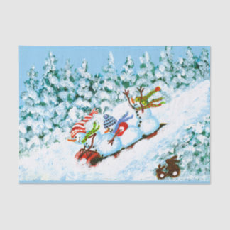 Papel dos bonecos de neve do Natal