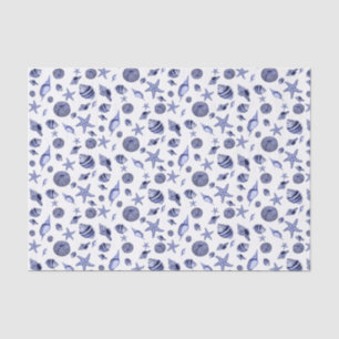 Papel dos lençóis azuis e brancos