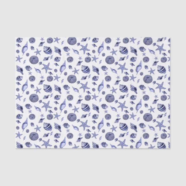 Papel dos lençóis azuis e brancos (Frente )