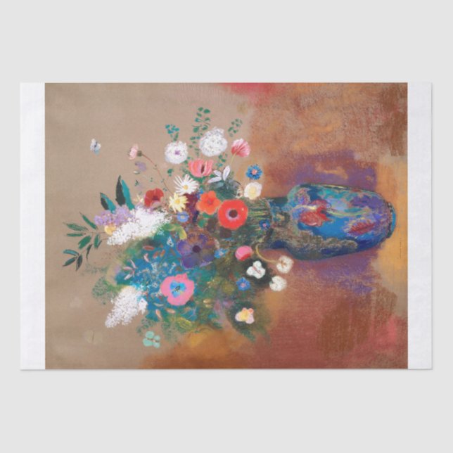 PAPEL DOS TECIDOS: BUQUÊ DE FLORES: ODILON REDON (Frente )