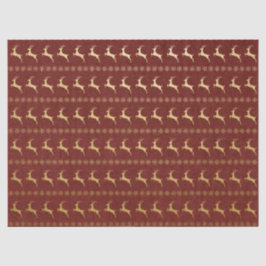 Papel dos Tecidos de Natal de Reindeer Vermelho e 