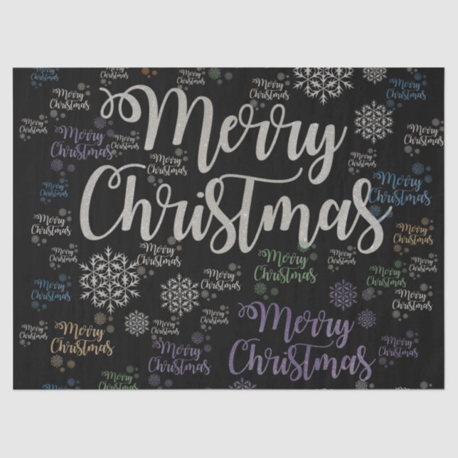 Papel dos Tecidos de Natal, Feliz Natal (Frente )