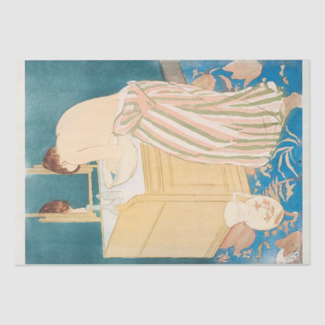 PAPEL DOS TECIDOS: MARY CASSATT : BANHO MULHER (Frente )