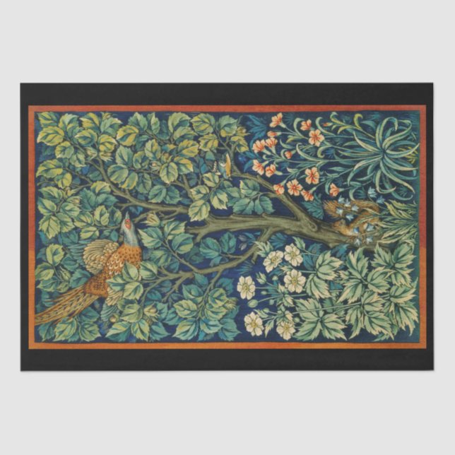 PAPEL DOS TECIDOS: VINTAGE WILLIAM MORRIS : FEASAN (Frente )