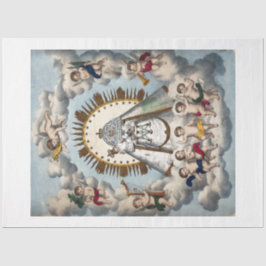 PAPEL DOS TECIDOS: VIRGEM E CRIANÇA COM ÂNGULOS