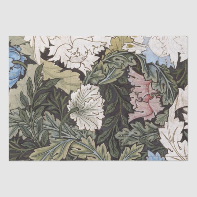 PAPEL DOS TECIDOS: WILLIAM MORRIS : ESTUDO FLORAL (Frente )