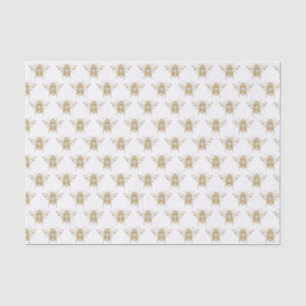 Papel Dourado antigo para tecidos de abelhas