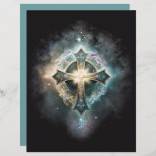 Papel Dourado Célestial Azul